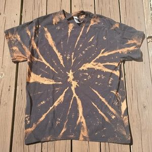 Bleach reverse dyed black tee